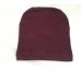 Tenká čiapka bordová rebrovaná, 50-52cm