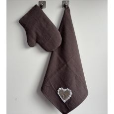 Ľanový set- utierka a chňapka