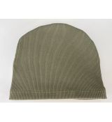 Tenká čiapka rebrovaná, zelená khaki, 46-48cm